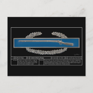 Combat Infantry Badge Technical Postcard