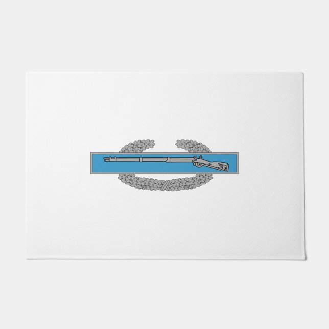 Combat Infantryman Badge CIB Army Veteran Doormat (Front)