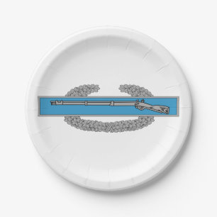 Combat Infantryman Badge CIB Army Veteran Paper Plate