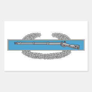 Combat Infantryman Badge CIB Army Veteran Rectangular Sticker
