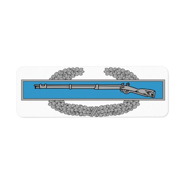 Combat Infantryman Badge CIB Army Veteran Return Address Label (Front)