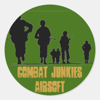 COMBAT JUNKIES AIRSOFT CLASSIC ROUND STICKER
