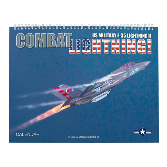 COMBAT LIGHTNING! - US Military F-35 Lightning II Calendar (Cover)