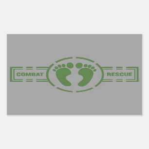 Combat Rescue Roundel Sticker   Green Feet
