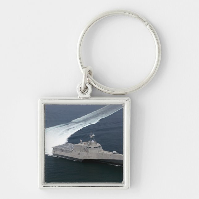 Combat ship Independence in the Gulf of Mexico Key Ring (Front)