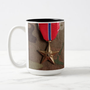 Combat Veteran and Bronze Star Coffee Mug