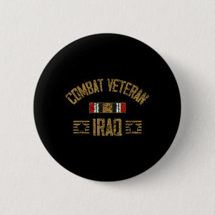 Combat Veteran Iraq Deployment Day Of Veterans War 6 Cm Round Badge