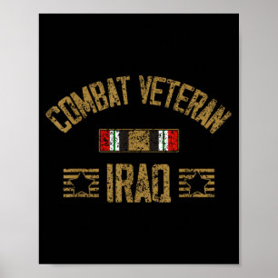 Combat Veteran Iraq Deployment Day Of Veterans War Poster