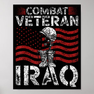 Combat Veteran Iraq Deployment Day Of Veterans War Poster