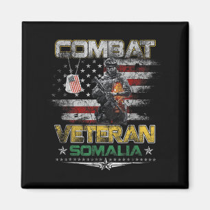 Combat Veteran Somalia Military Vintage Flag Veter Magnet