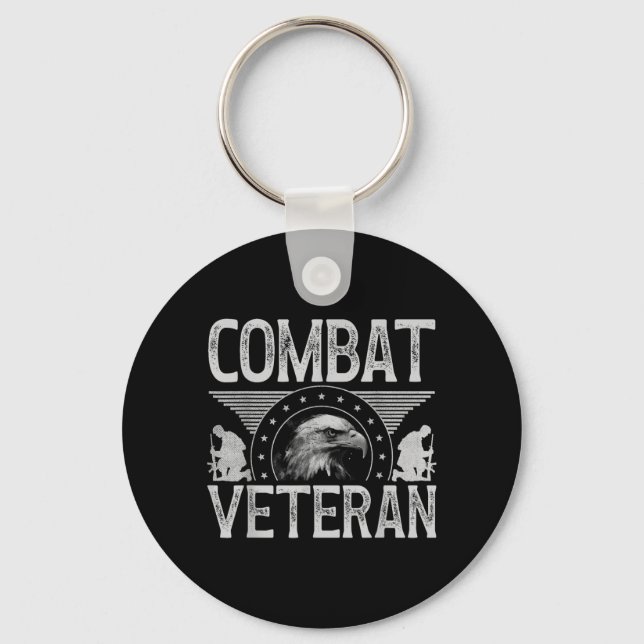 Combat Veteran Veterans Veterans Day Combat Key Ring (Front)