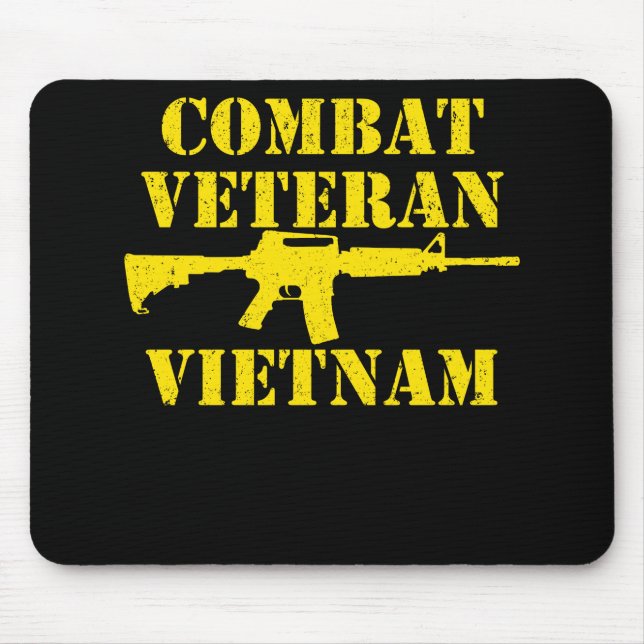 Combat Veteran Vietnam Proud Military Mouse Pad (Front)