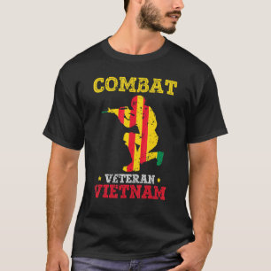 Combat Veteran Vietnam Retired Patriotic T-Shirt