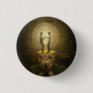 Combating burnout 3 cm round badge