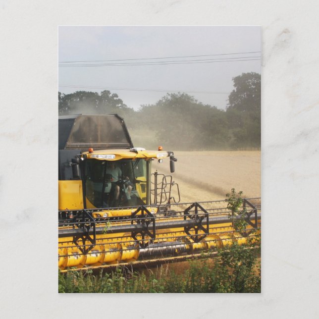 Combine harvester postcard (Front)