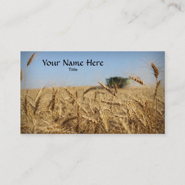 Combine in Wheat Field Business Card (Front)