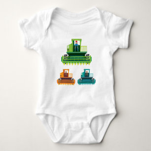 Combine with farmer inside Vector illustration Baby Bodysuit