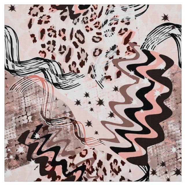 Combined, ethnic, African Fabric (Swatch)