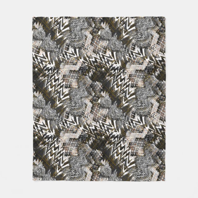 Combined, ethnic, African . Fleece Blanket (Front)