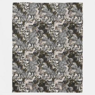 Combined, ethnic, African . Fleece Blanket