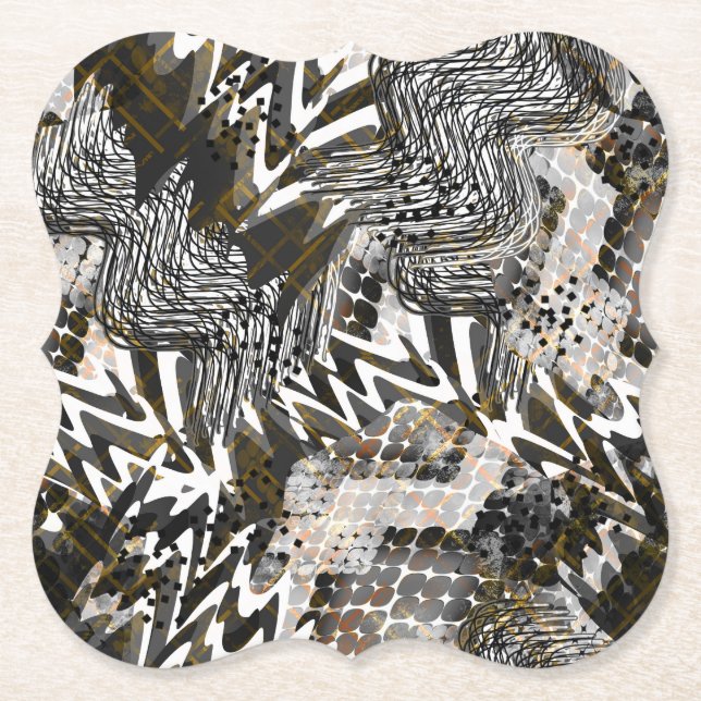 Combined, ethnic, African . Paper Coaster (Front)