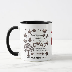 Combo 11 oz Personalised Mug – Loved. Respected
