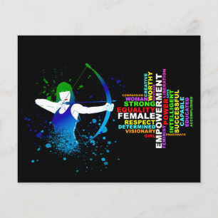 Combo Female Archer; Strong Women; Vote Blue Flyer