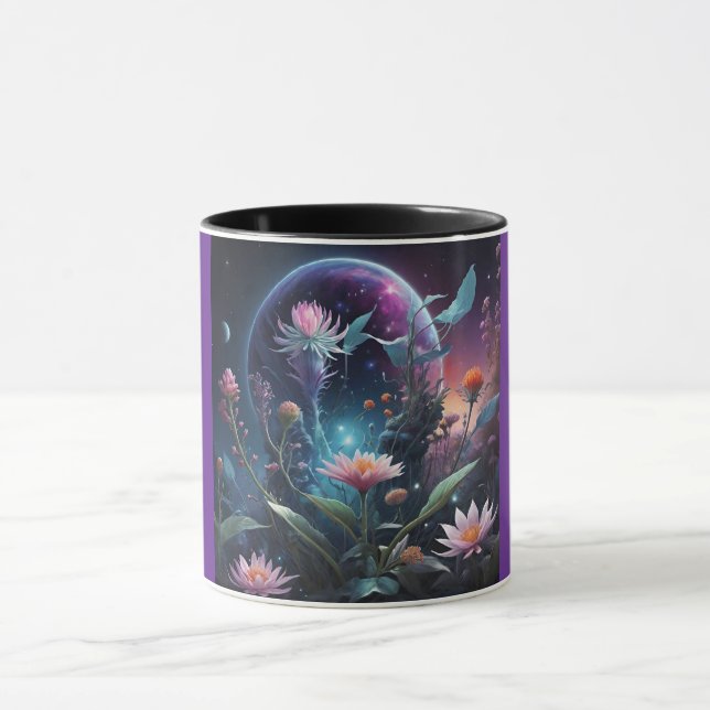 Combo Mug, 11oz (Twilight Flower-3) Mug (Center)