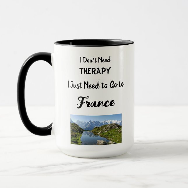 Combo Mug, 15 oz I Don't Need Therapy Mug (Left)