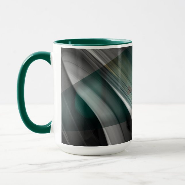 Combo Mug Abstract Trend Interior Decor Green (Left)