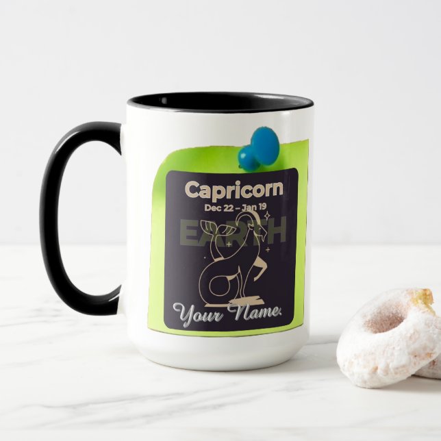 Combo Mug M10 #PinnedMyZodiac! Capricorn (With Donut)