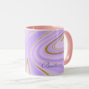 Combo Mug: with Elegant purple & Gold Accents Mug
