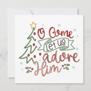 Come Adore Him Christmas Card