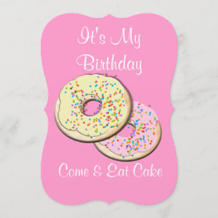 Come and Eat Cake Fun Birthday Party Announcements