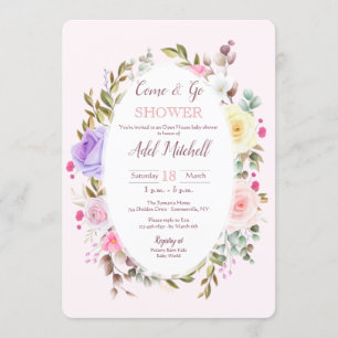 Come and Go Open House Baby Shower Invitation