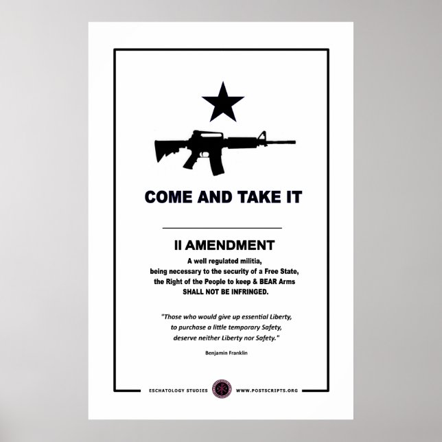 Come and Take it - 2nd Amendment Poster (Front)