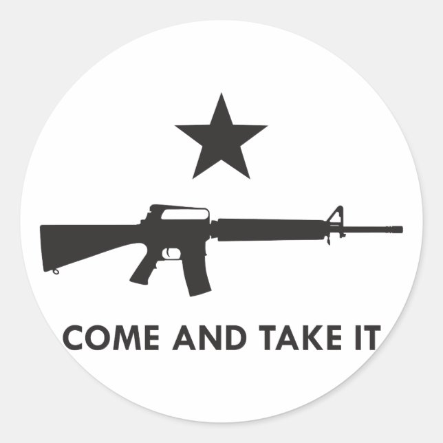 Come and take it! (AR15) Classic Round Sticker (Front)