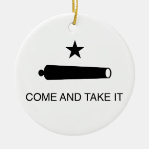Come and Take It Flag Ceramic Ornament