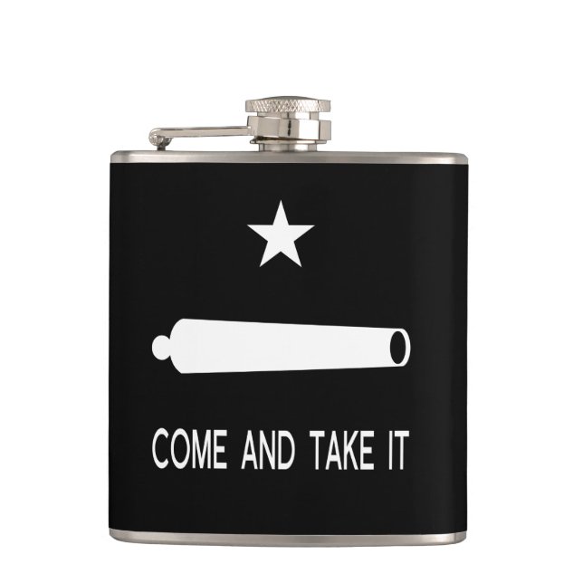 Come and Take It Flag ~ Texas Hip Flask (Front)