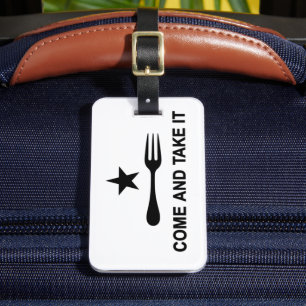 Come and Take It Fork Luggage Tag