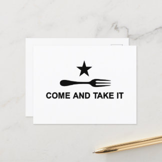 Come and Take it Fork Postcard