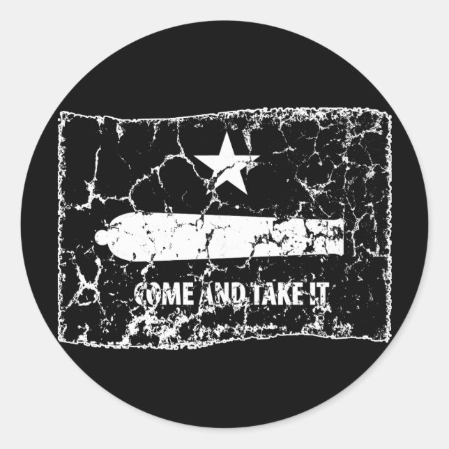 Come and Take It, Gonzales Flag, 1835 Classic Round Sticker (Front)