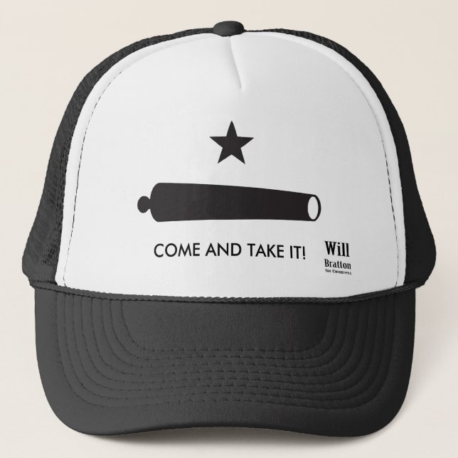 COME AND TAKE IT! Gonzales Flag, Will Bratton Trucker Hat (Front)