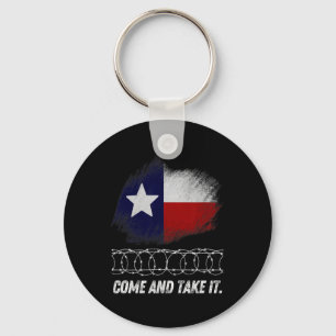 Come And Take It Rbed Wire Texas Flag Patriotic Us Key Ring