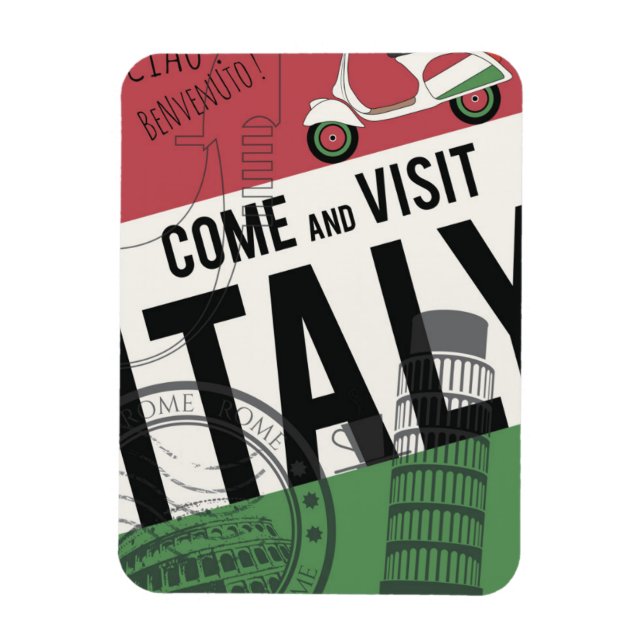 Come and Visit Italy Magnet (Vertical)