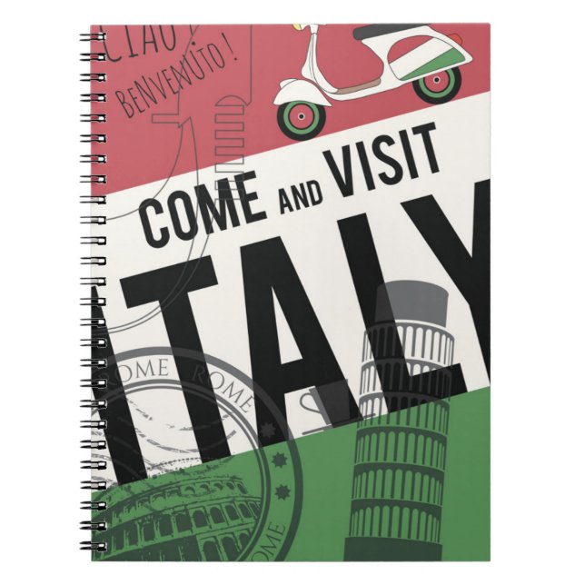 Come and Visit Italy Notebook (Front)