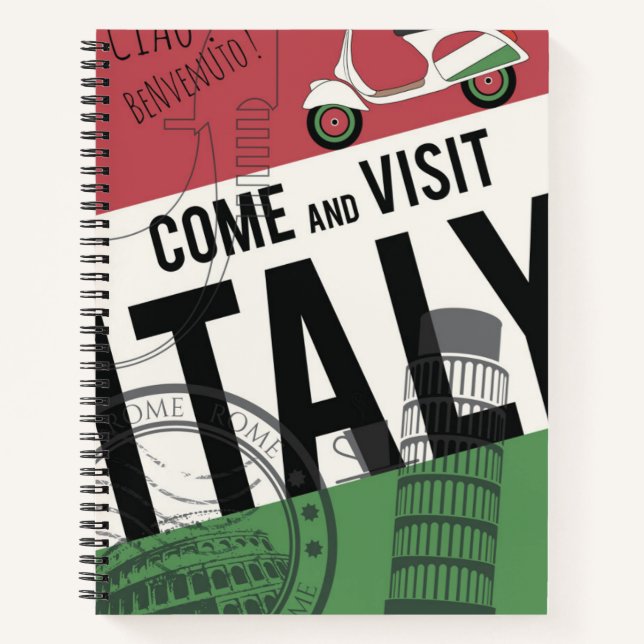 Come and Visit Italy Notebook (Front)