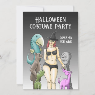 Come As You Are Halloween Invitation