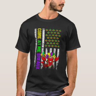 Come At Me Breaux American Flag Mardi Gras Carniva T-Shirt