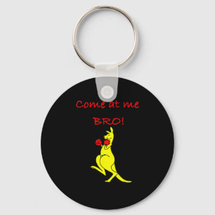 Come At Me Bro Kangaroo Boxing Novelty Gift  Key Ring